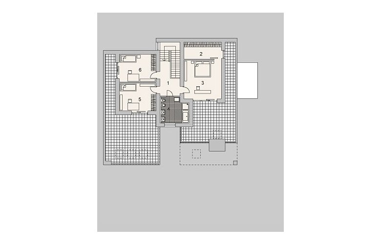 Projekt domu nowoczesnego LK&933 - piętro