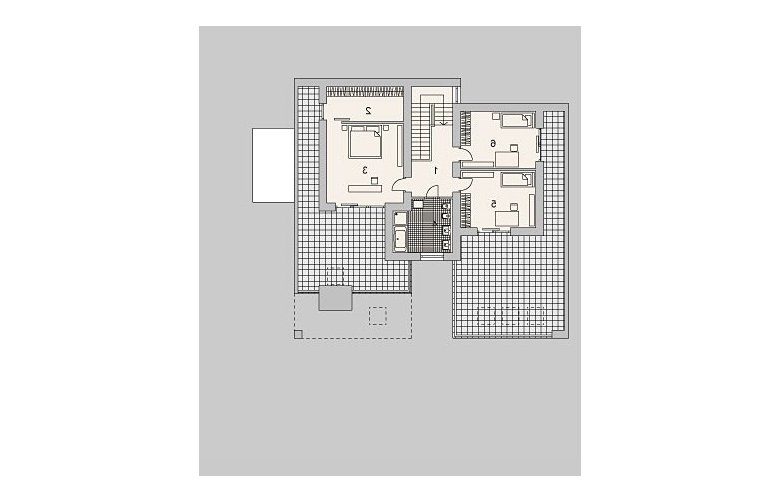Projekt domu nowoczesnego LK&933 - piętro