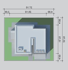 Usytuowanie budynku LK&933 w wersji lustrzanej