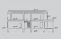 Projekt domu nowoczesnego LK&933 - przekrój 1
