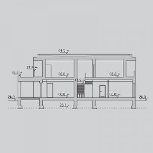 Przekrój projektu LK&933 w wersji lustrzanej