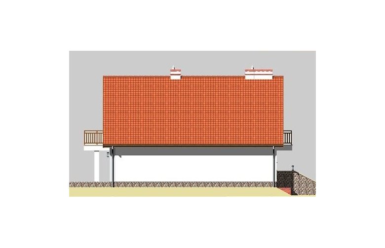 Projekt domu wolnostojącego LK&131 - elewacja 4