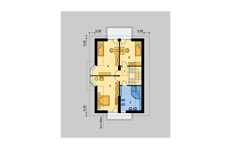 Projekt domu wolnostojącego LK&131 - poddasze