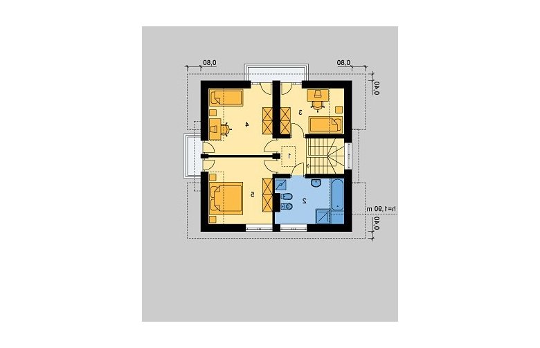 Projekt domu wolnostojącego LK&196 - poddasze