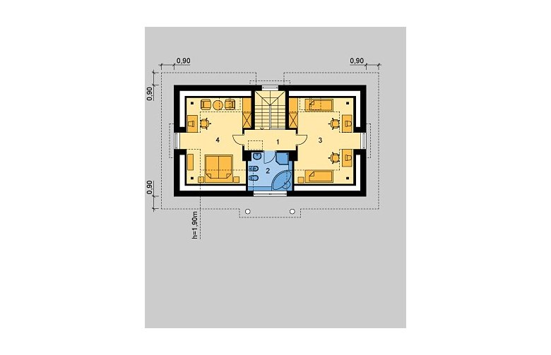 Projekt domu wolnostojącego LK&276 - poddasze