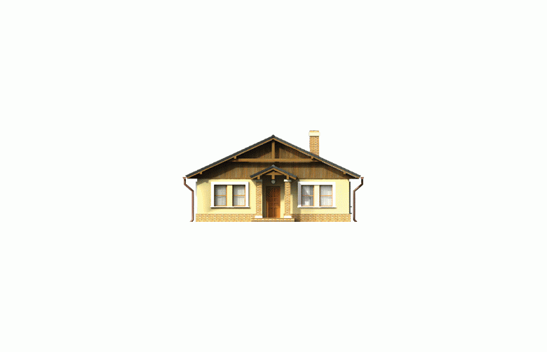 Projekt domu parterowego Bogna III - elewacja 1