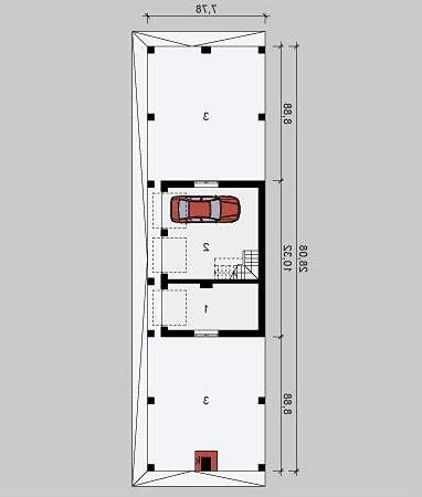 Rzut projektu G42 - wersja lustrzana