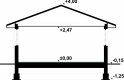 Projekt domu energooszczędnego G40 - Budynek garażowy - przekrój 1