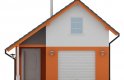Projekt domu energooszczędnego G41 - Budynek garażowo - gospodarczy - elewacja 1