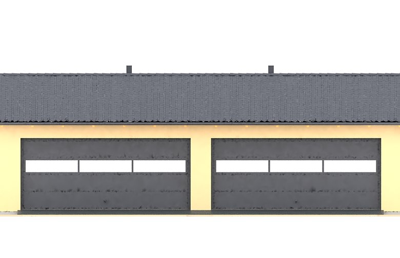 Projekt domu energooszczędnego G44 - Budynek garażowy - elewacja 1