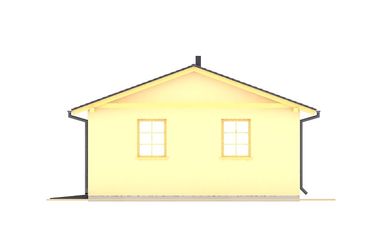 Projekt domu energooszczędnego G44 - Budynek garażowy - elewacja 3
