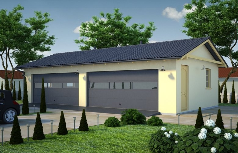 Projekt domu energooszczędnego G44 - Budynek garażowy