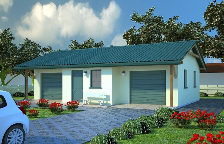 Projekt domu energooszczędnego G45 - Budynek garażowo - gospodarczy
