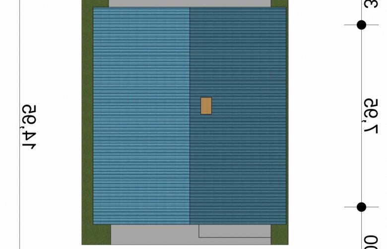 Projekt domu energooszczędnego G46 - Budynek garażowo - gospodarczy - Usytuowanie - wersja lustrzana