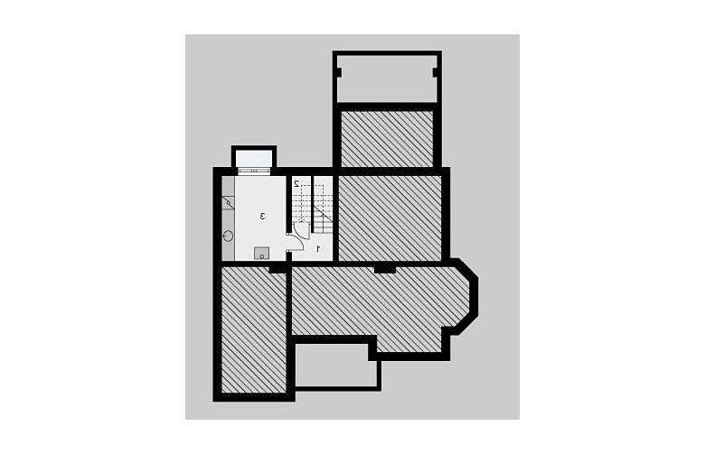 Projekt domu wolnostojącego LK&420 - piwnica