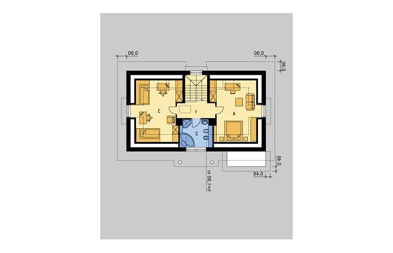 Projekt domu wolnostojącego LK&278 - poddasze