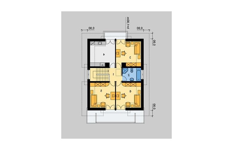 Projekt domu wolnostojącego LK&460 - poddasze