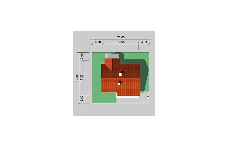 Projekt domu dwurodzinnego LK&368 - Usytuowanie