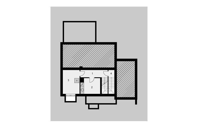 Projekt domu wolnostojącego LK&375 - piwnica