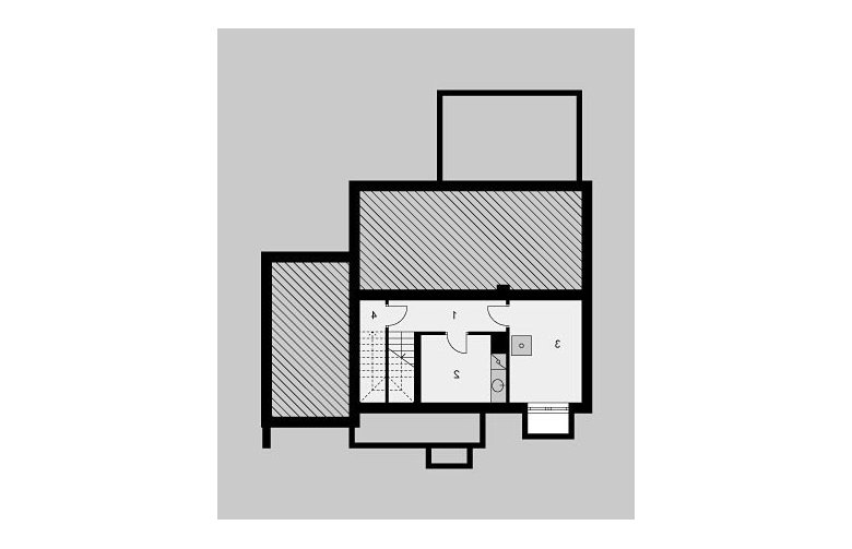 Projekt domu wolnostojącego LK&375 - piwnica