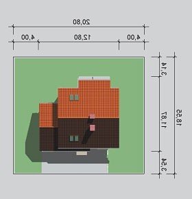 Usytuowanie budynku LK&375 w wersji lustrzanej