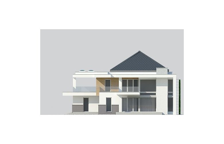 Projekt domu z poddaszem LK&991 - elewacja 1
