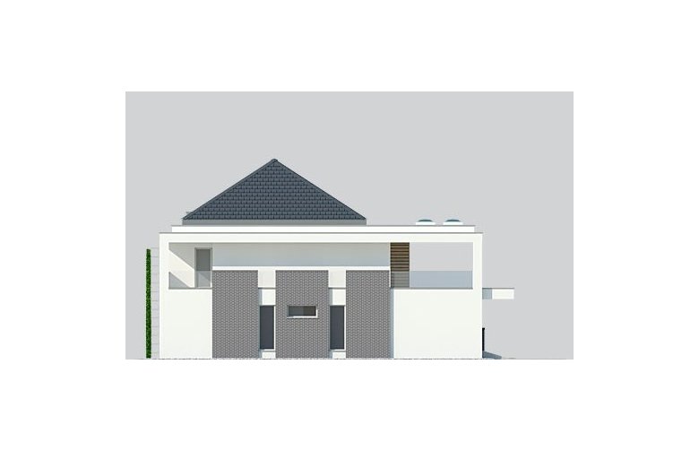 Projekt domu z poddaszem LK&991 - elewacja 4