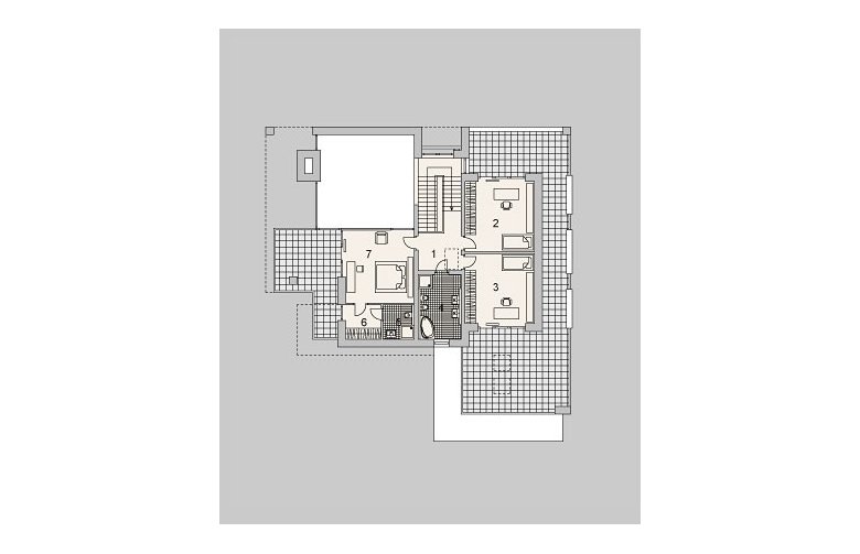 Projekt domu z poddaszem LK&991 - piętro
