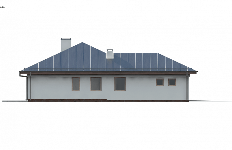 Projekt domu dwurodzinnego Z207 - elewacja 4