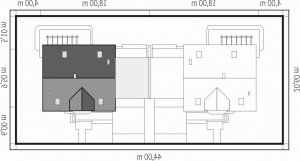 Usytuowanie budynku Kajka G2 (bliźniak) w wersji lustrzanej