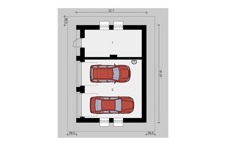 Projekt domu energooszczędnego G10 - parter