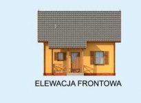 Elewacja projektu SYDNEY dom letniskowy z poddaszem użytkowym - 1