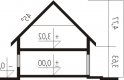 Projekt domu z poddaszem Julek II G1 Leca® DOM - przekrój 1