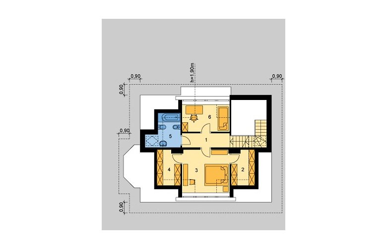 Projekt domu parterowego LK&693 - poddasze