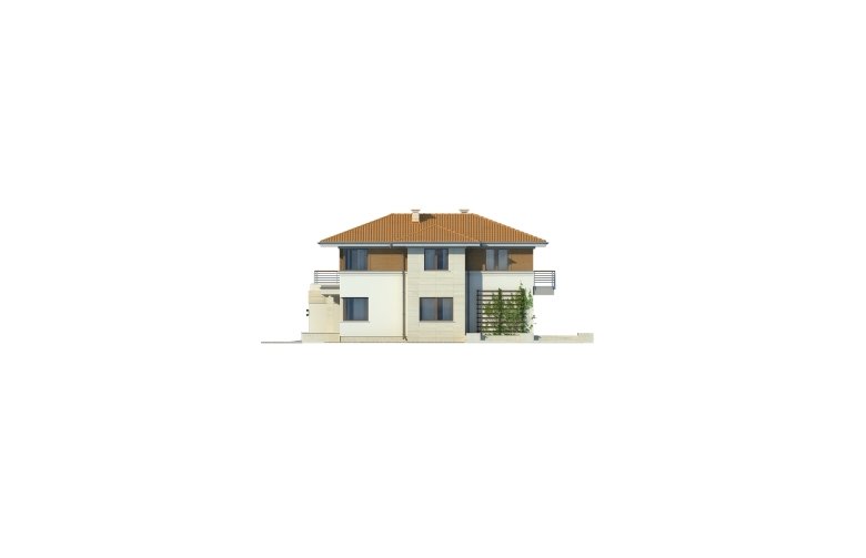 Projekt domu tradycyjnego Cyprys 3 - elewacja 2