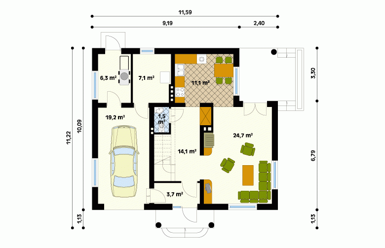 Projekt domu wielorodzinnego Boston 3 - 