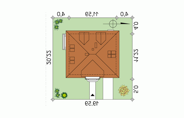 Projekt domu wielorodzinnego Boston 3 - Usytuowanie - wersja lustrzana