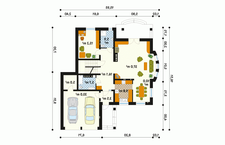 Projekt domu wolnostojącego Ocean 2 - 