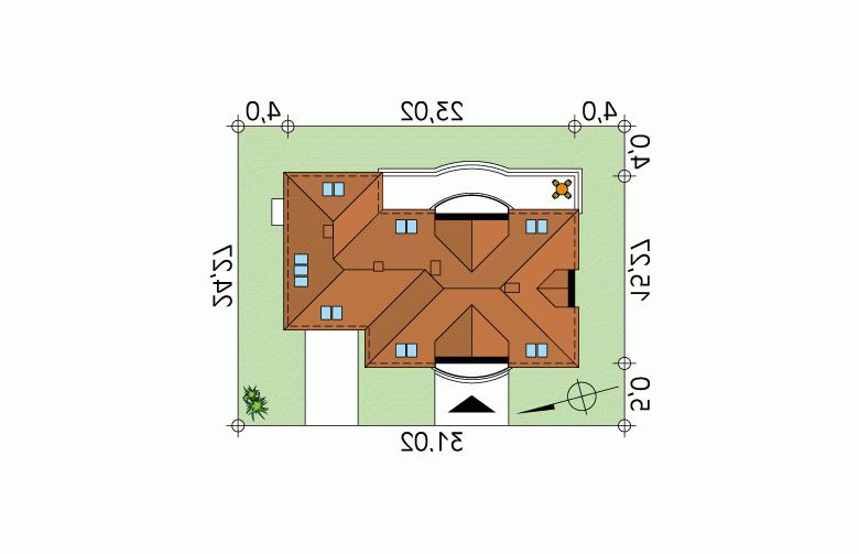 Projekt domu wielorodzinnego Ocean 4 - Usytuowanie - wersja lustrzana