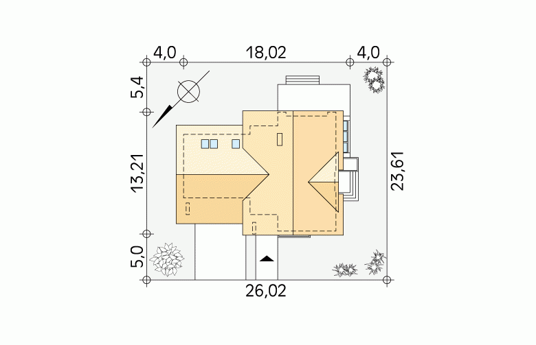 Projekt domu tradycyjnego Jaspis 2 - Usytuowanie