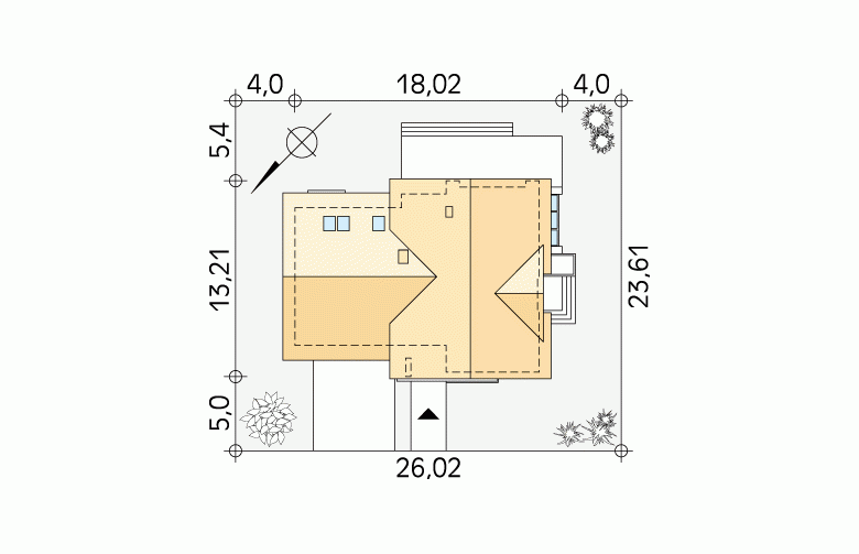 Projekt domu tradycyjnego Jaspis 3 - Usytuowanie