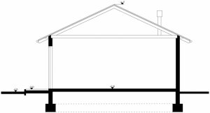 Przekrój projektu G7 - Budynek gospodarczy