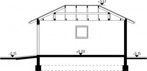 Przekrój projektu G10 - Budynek garażowy