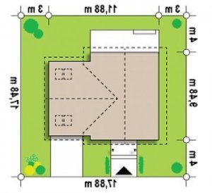 Usytuowanie budynku Z43 w wersji lustrzanej