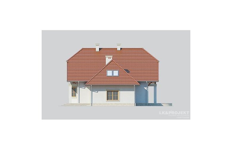 Projekt domu jednorodzinnego LK&495 - elewacja 2