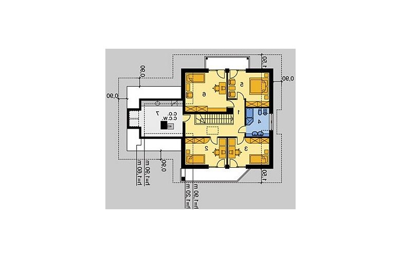 Projekt domu jednorodzinnego LK&495 - poddasze