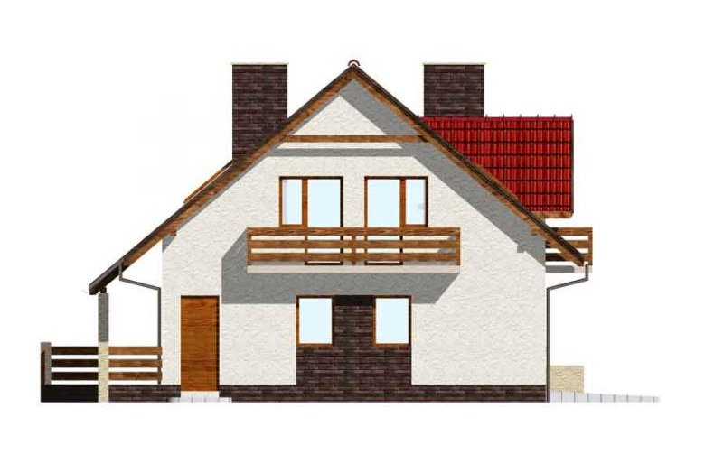 Projekt domu jednorodzinnego HG-C1 - elewacja 1