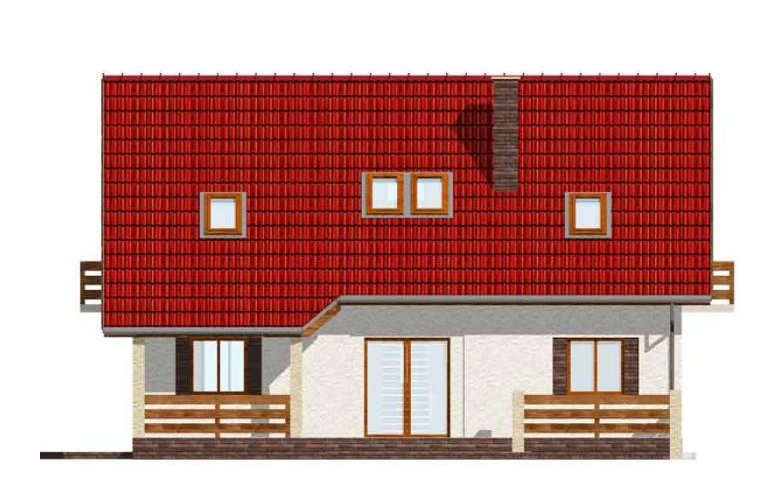 Projekt domu jednorodzinnego HG-C1 - elewacja 2