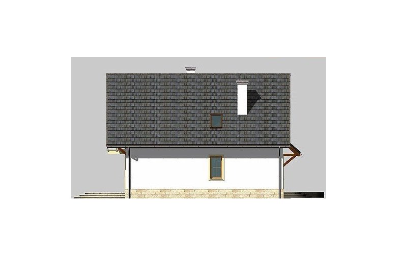 Projekt domu jednorodzinnego LK&497 - elewacja 4