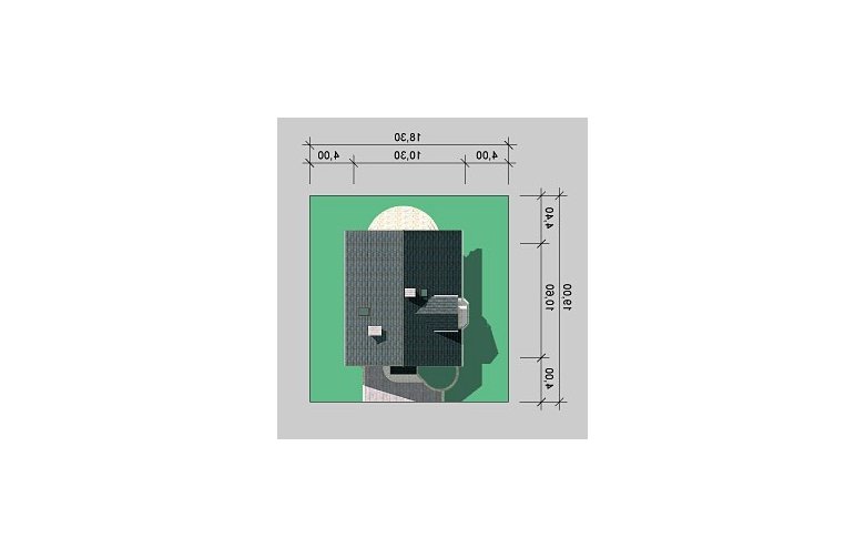 Projekt domu jednorodzinnego LK&497 - Usytuowanie - wersja lustrzana